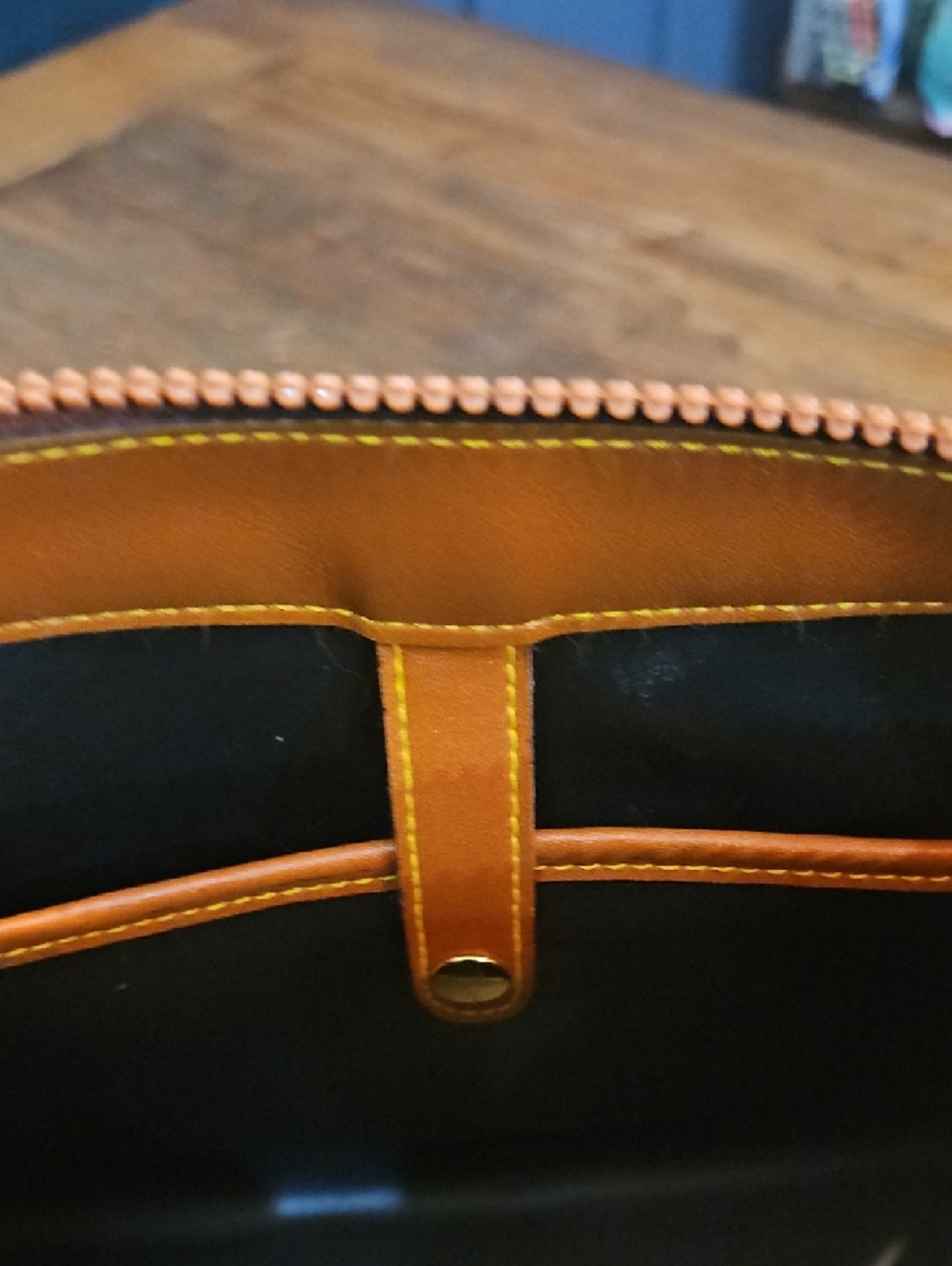 Dooney & Bourke Tan and Cream Pebbled Leather Satchel - Picture 9 of 16